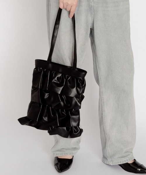 SVEC（シュベック） トートバッグ ティアード フリル トートバッグ