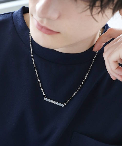 ネックレス ロゴプレート チェーンネックレス メンズ レディース