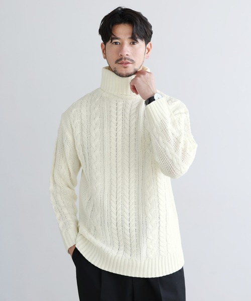 SPU（スプ） セーター ニット セミワイドシルエットケーブル編み