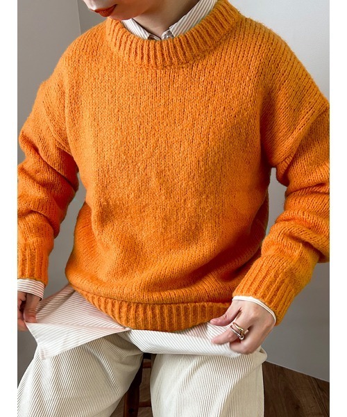 HEILIS（ヘイリス） ニット セーター カラーニットクルーネックプル