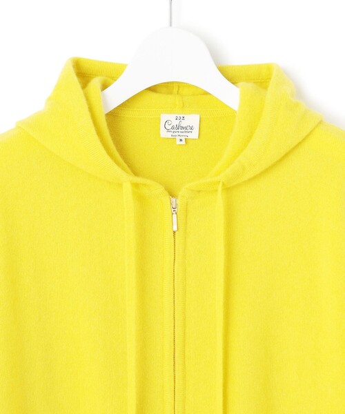 23区（ニジュウサンク） パーカー ピュアカシミヤ ジップアップ ニット