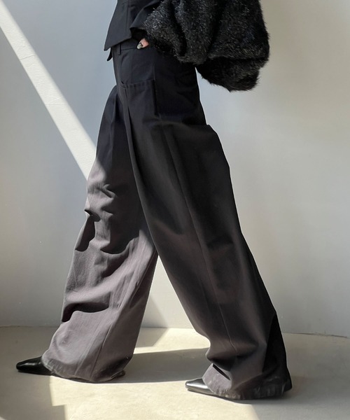 chuclla（チュクラ） パンツ 2タック サイドポケット ワイドパンツ je