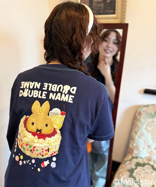 DOUBLE NAME（ダブルネーム） tシャツ 「miffy 70th」birthday cake