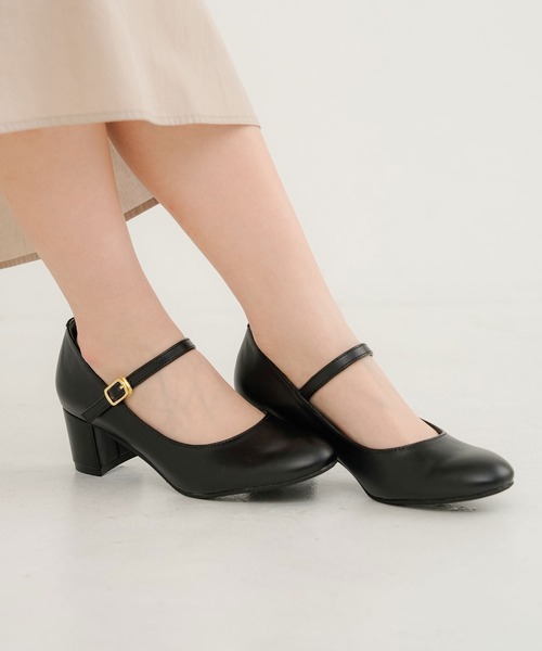 Newlyme（ニューリーミー） パンプス 5cmヒール楽ちんストラップ