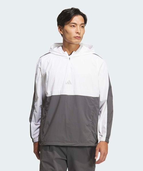 adidas（アディダス） ナイロンジャケット クオータージップ フード