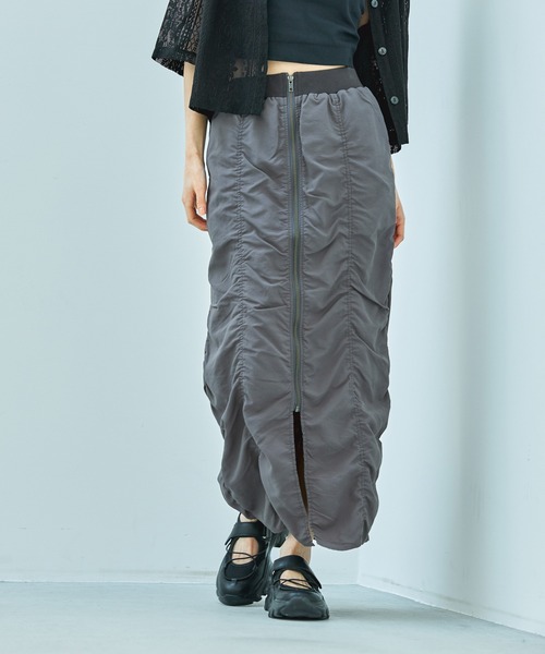 LAKOLE（ラコレ） スカート フロントZIPギャザースカート/147679