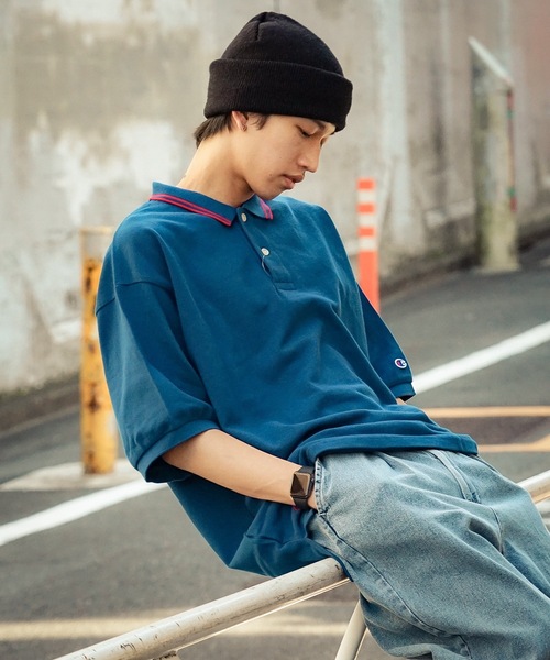 Champion（チャンピオン） ポロシャツ 襟ラインルーズフィット ビッグ