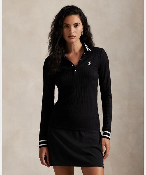 RLX ポロシャツ ポロ スリム フィット リブニット ロングスリーブ