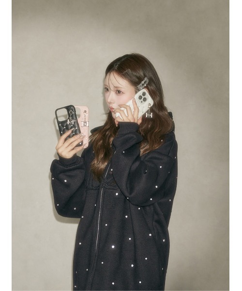 Darich（ダーリッチ） スマホケース キルティングビジューDDチャーム