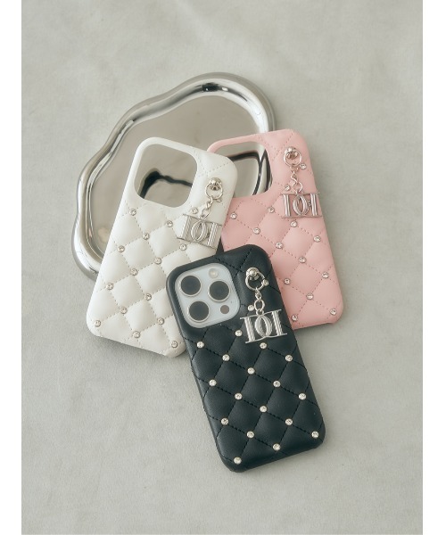 Darich（ダーリッチ） スマホケース キルティングビジューDDチャーム