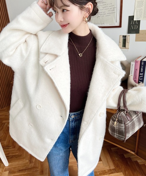 moment+ ジャケット テーラードジャケット 2WAYアレンジカラーニット