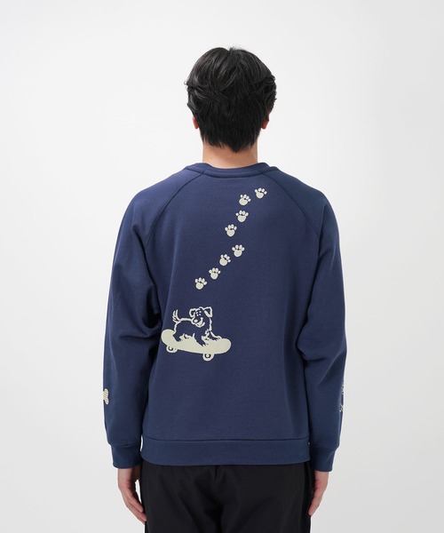 トレーナー スウェット “CAT”＆“DOG” Midori Nakajima 裏起毛ラグラン