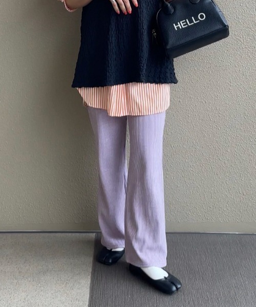 パンツ 「XSサイズあり」リブストレートパンツ レディース : ZOZOTOWN