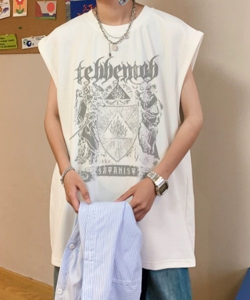 MGV（エムジーヴィー） タンクトップ ストリートデザインノースリーブ