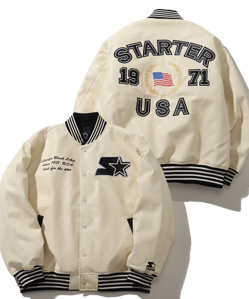 STARTER（スターター） スタジャン PU 中綿 スタジャン メンズ