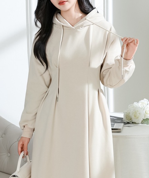 Lace Ladies（レースレディース） ワンピース フード付き タック