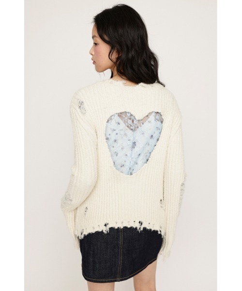SLY（スライ） ニット セーター HEART HOLE 2WAY CRUSH TOPS ハート