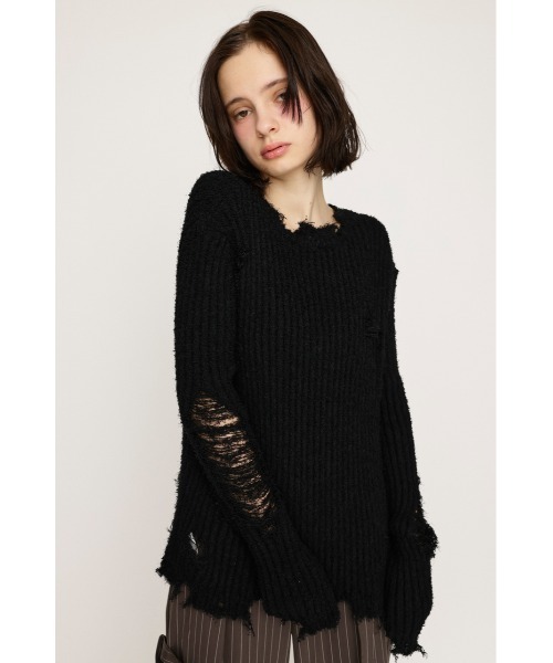 SLY（スライ） ニット セーター HEART HOLE 2WAY CRUSH TOPS ハート