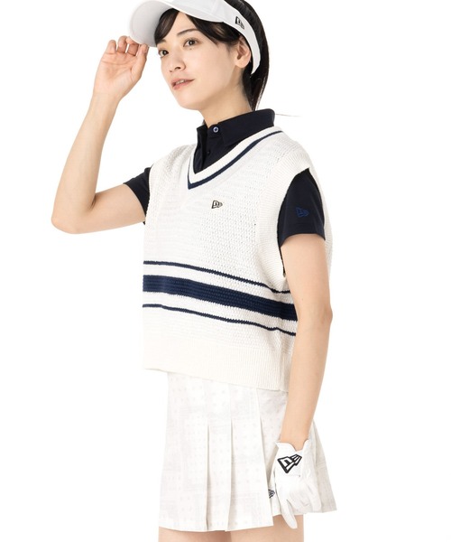 NEW ERA（ニューエラ） ベスト ジレ ゴルフ レディース ニットベスト