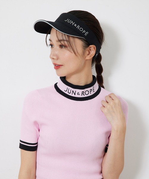 JUN&ROPE'（ジュンアンドロペ） サンバイザー ラインストーンロゴ