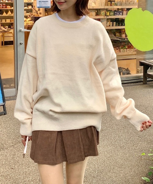 ニット セーター 「新仕様」万能ラウンドネック 柔らかいシンプル