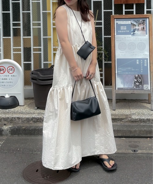 feepur（フェピュール） ワンピース タフタティアードワンピース