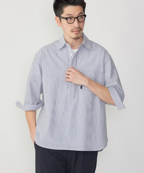 SHIPS.me シャツ 「ZOZO限定」SHIPS.me: シアサッカープルオーバー7分