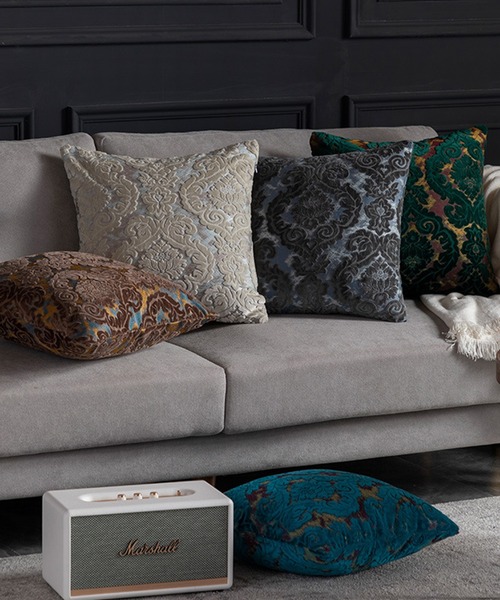 aimoha（アイモハ） クッション クッションカバー ベルベットダマスク