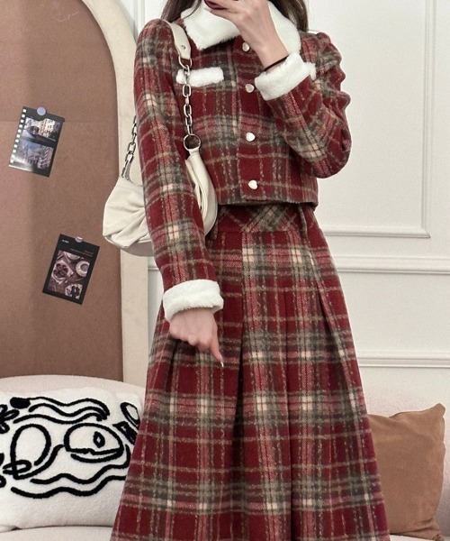 gossip!ロサンゼルス セットアップ Y2K 「セットアップ」チェック柄中