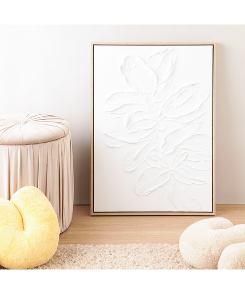 Francfranc（フランフラン） ポスター ホワイト ボタニカル アート