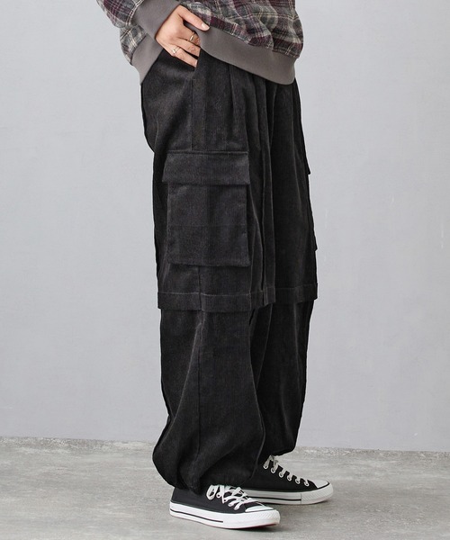 カーゴパンツ コーデュロイワイドパンツ レディース : ZOZOTOWN Yahoo