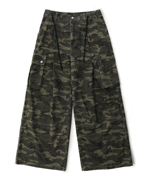 MASONPRINCE カーゴパンツ ワイドシルエット カモフラ ミリタリー