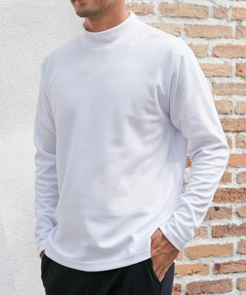 IKKA LOUNGE tシャツ ポンチモックネックロンT メンズ : ZOZOTOWN