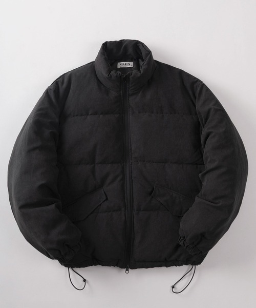 ダウンジャケット ダウン 「72」PUレザー/フェイクスウェード パファー