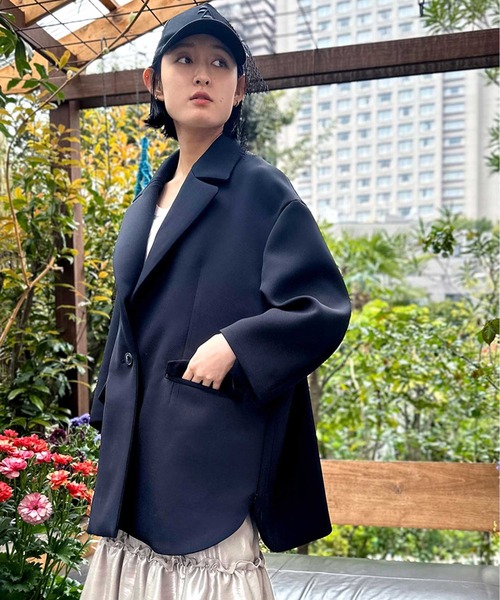 ジャケット テーラードジャケット サイドスリットオーバージャケット
