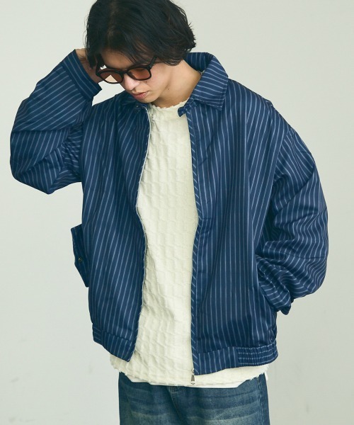 Shoowtime（ショウタイム） ブルゾン アウター Oversized striped zip