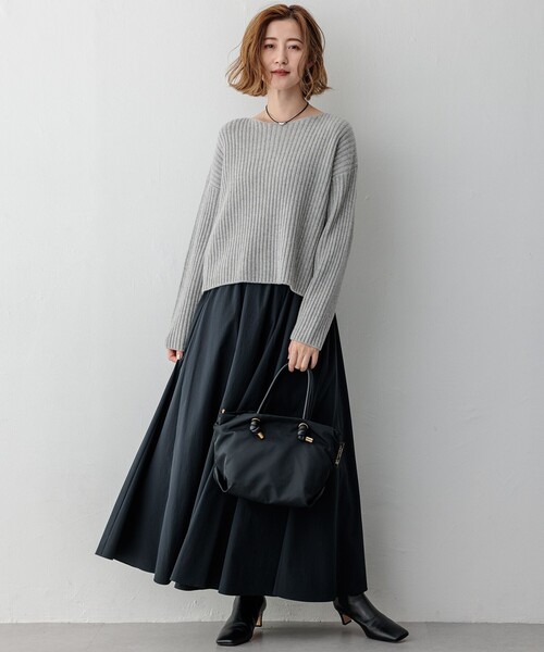 ニット セーター 「Oggi2月号掲載/洗える」カシミヤブレンド