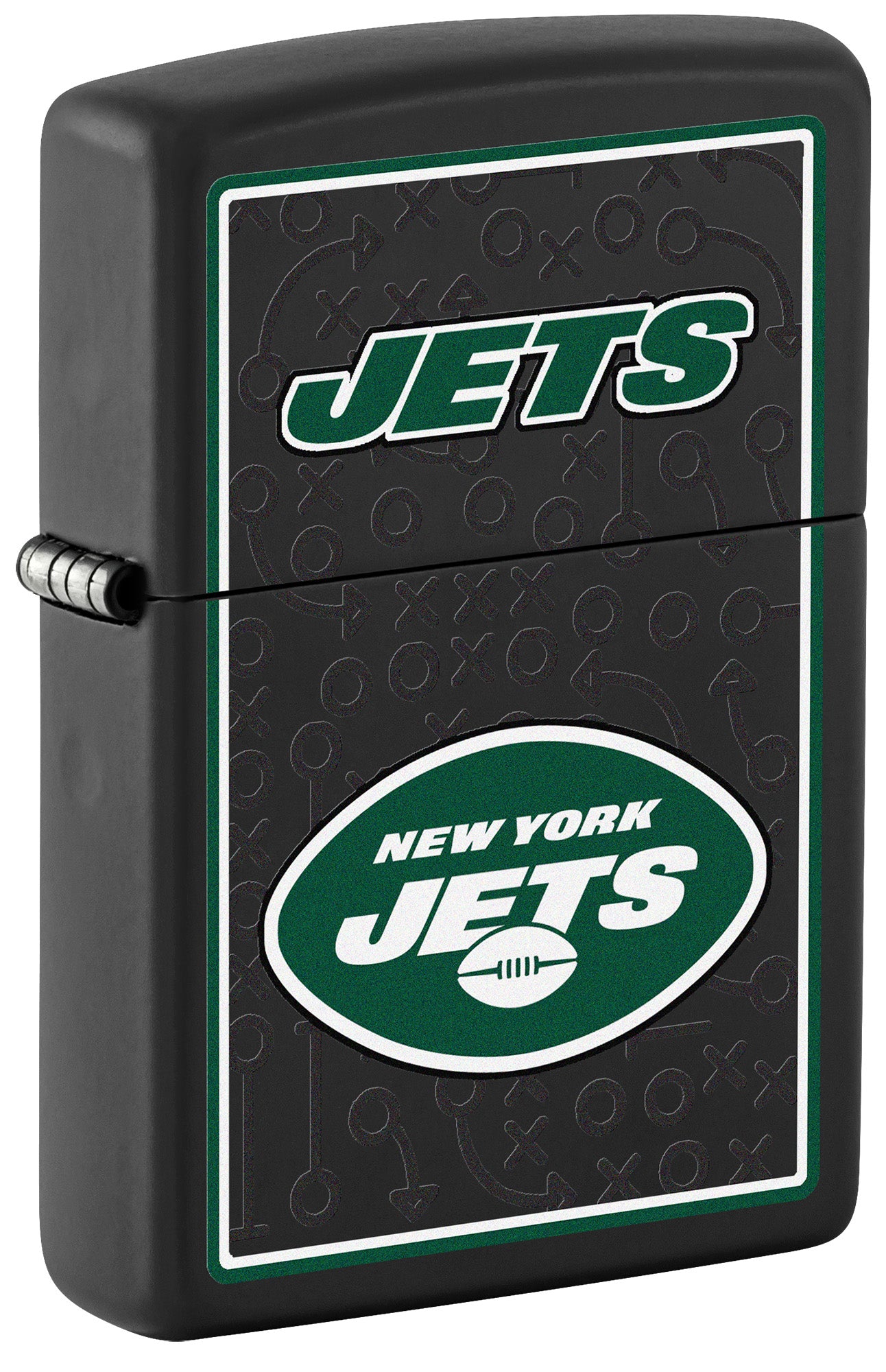 Zippo NFL New York Jets Playbook Design Black Matte Windproof