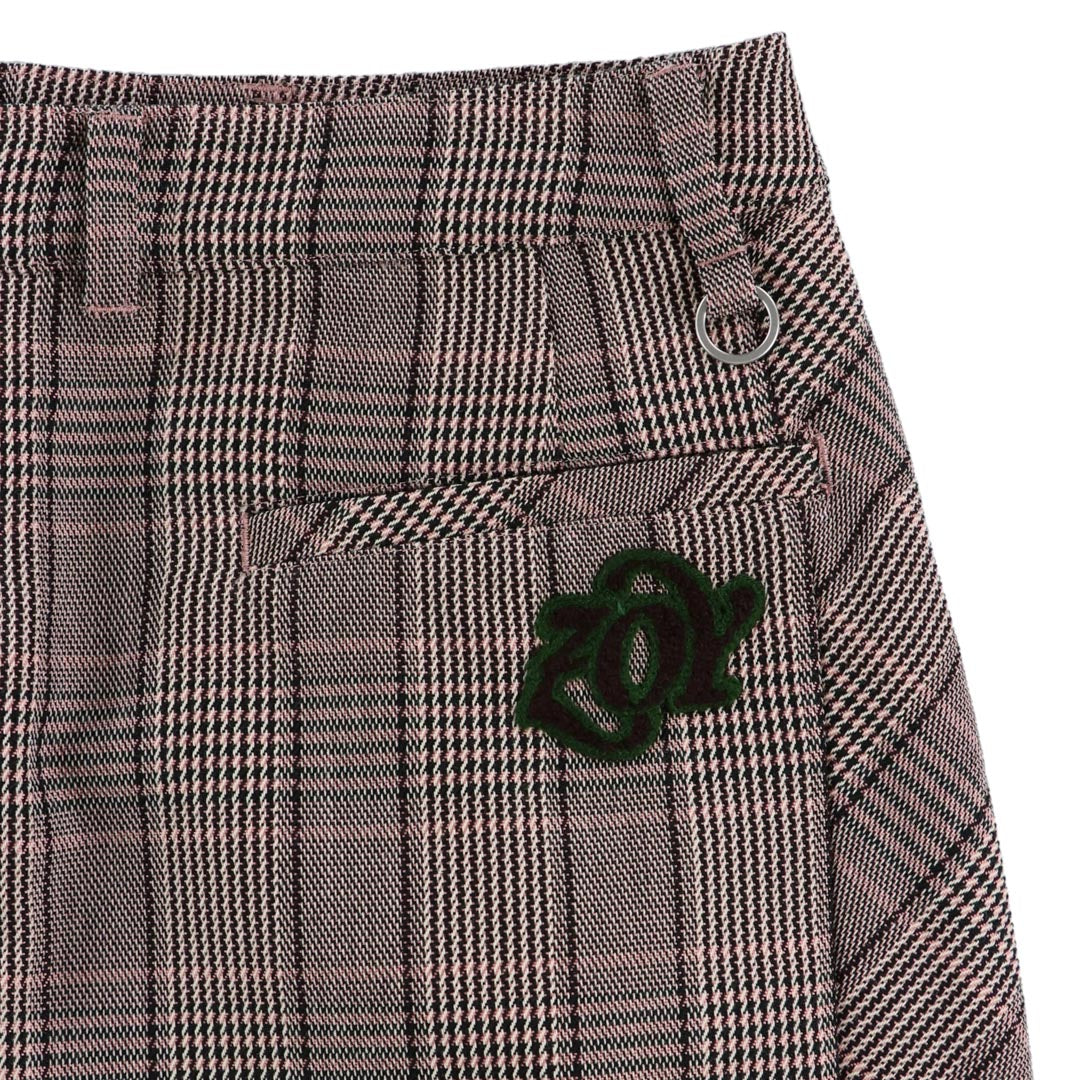 WOMEN ドライタッチグレンチェックスカート(防風裏地付き) ピンク