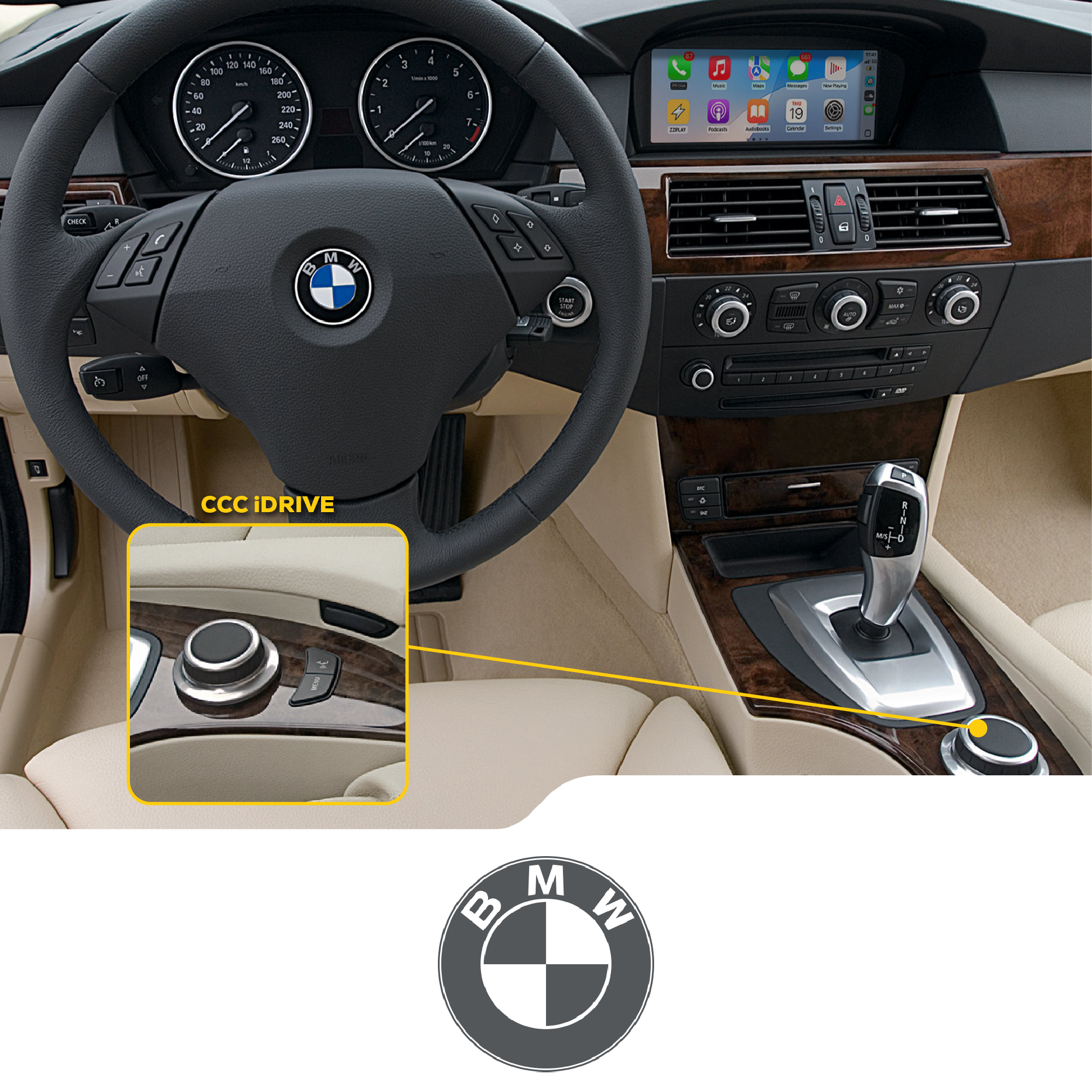 ITZ-CCC ZZPLAY Wireless CarPlay Android Auto and Cameras Input