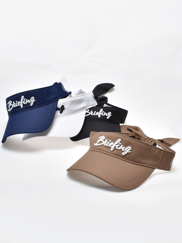 ブリーフィングゴルフ リボンサンバイザー BRG223W62（ホワイト