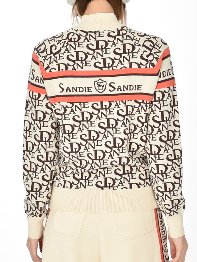 サンディ ロゴジャガードモックネックニット 223-121-22 | レディース