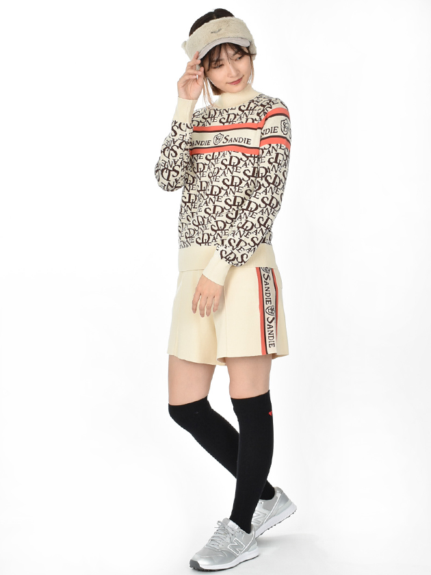 サンディ ロゴジャガードモックネックニット 223-121-22 | レディース