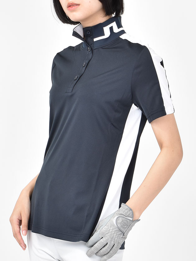 ジェイリンドバーグ ネックサイドロゴ半袖ポロシャツ 072-28446