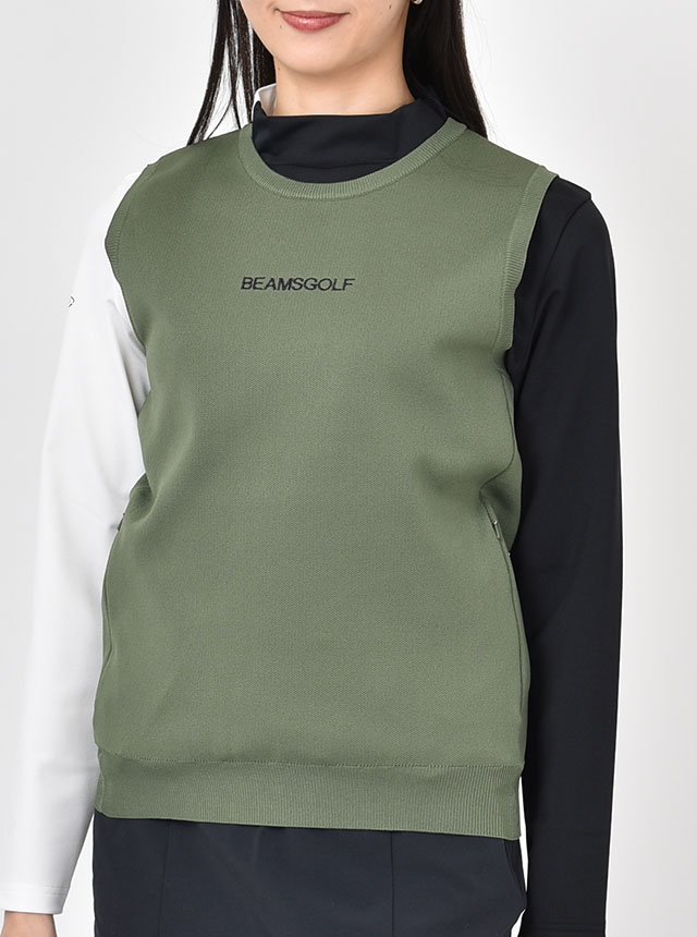 ビームスゴルフ クルーネック ニットベスト 83-05-0003-647