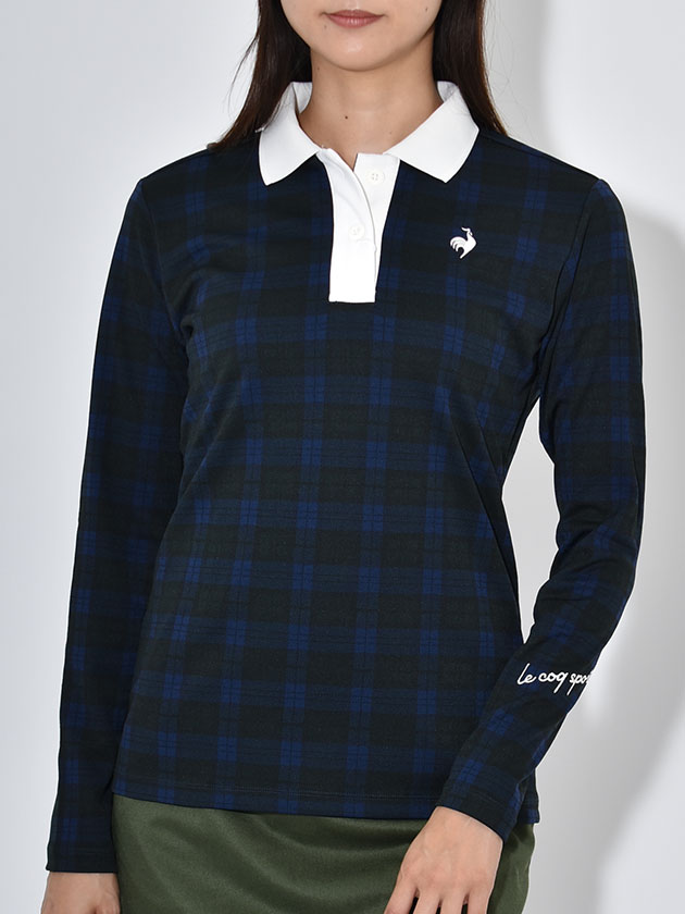 ルコックゴルフ 【ストレッチフォーサー】長袖チェックシャツ