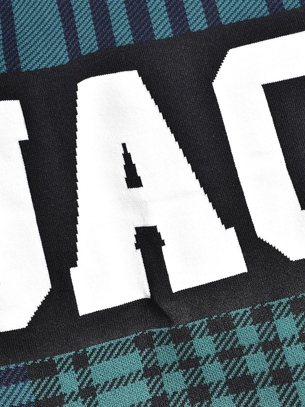 ジャックバニー チェッククルーネックニット 263-4270046（グリーン