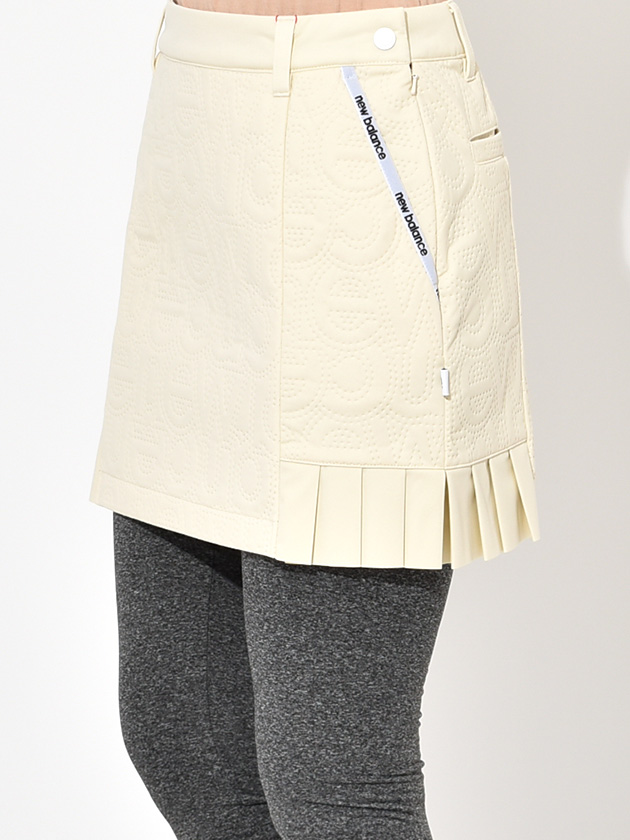 ニューバランスゴルフ 防風ロゴキルトスカート 012-4234504（ベージュ