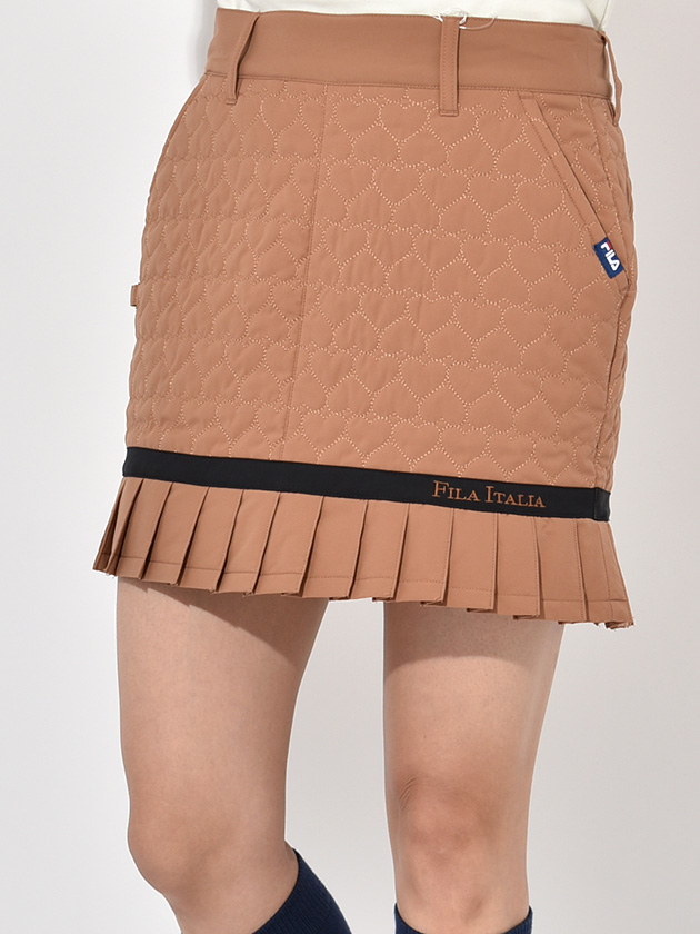 フィラゴルフ 中綿裾プリーツスカート 794364（ブラウン