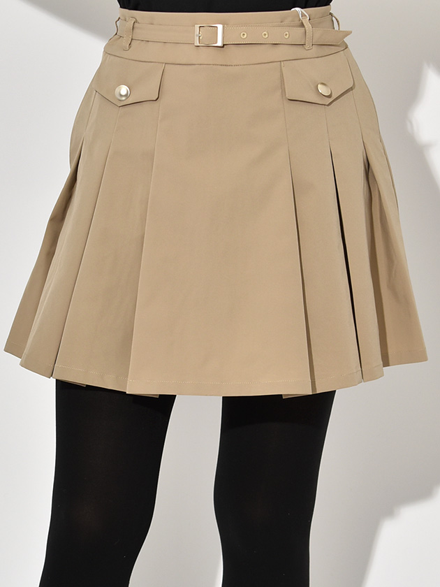 ソルソレイユ ベルト付プリーツキュロットスカート KKLTA05119